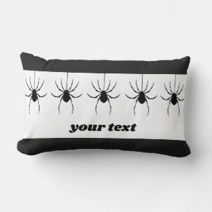 Black and White Spider Throw Pillow