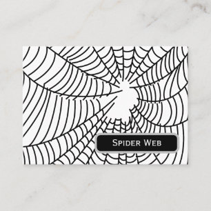 Black and White Spider Web Business Card