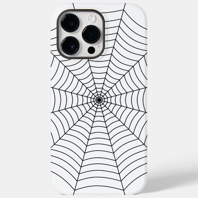 Black and White spider web Halloween pattern Case-Mate iPhone Case (Back)