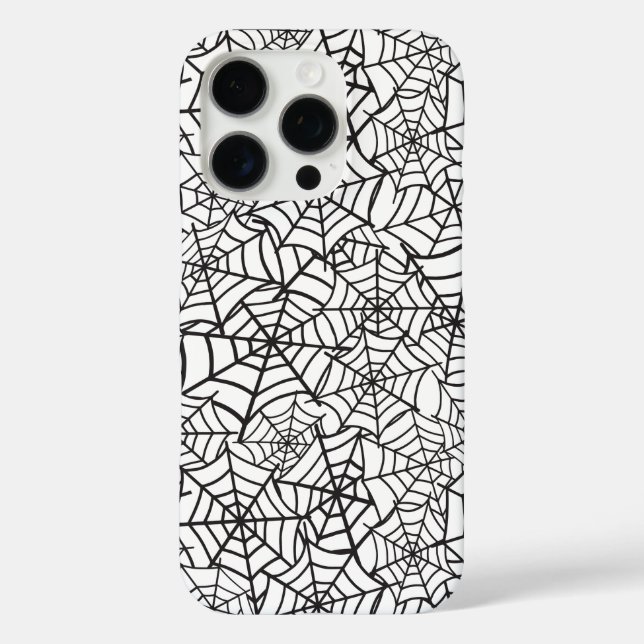 Black and White Spider Web Halloween Pattern Case-Mate iPhone Case | Zazzle