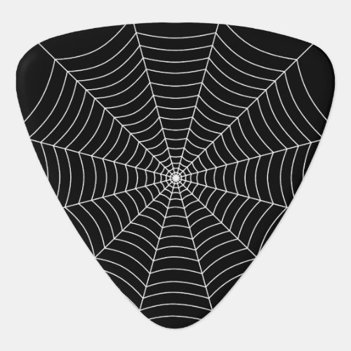 Black and White spider web Halloween pattern Guitar Pick