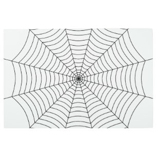 Black and White spider web Halloween pattern Metal Print