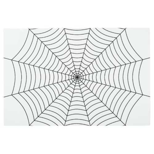 Black and White spider web Halloween pattern Metal Print