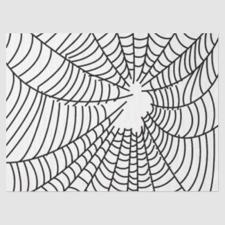 Black and White Spider Web Tissue Paper