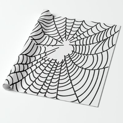 Black and White Spider Web Wrapping Paper