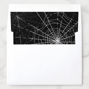 Black and White Spider Webs Halloween Envelope Liner