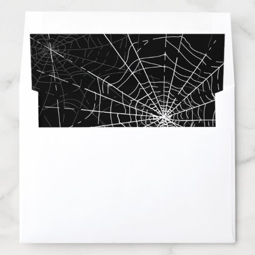 Black and White Spider Webs Halloween Envelope Liner
