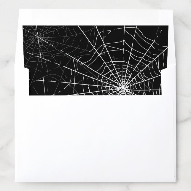 Black and White Spider Webs Halloween Envelope Liner (In Envelope)