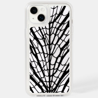 Black and white spiderweb, Spider silk texture OtterBox iPhone 14 Plus Case
