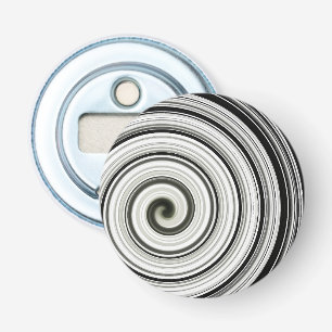 Black and white spiral bottle opener