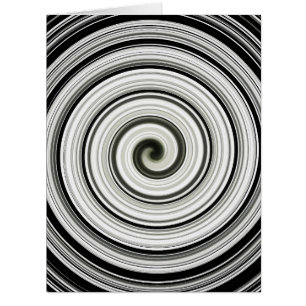 Black and white spiral cards