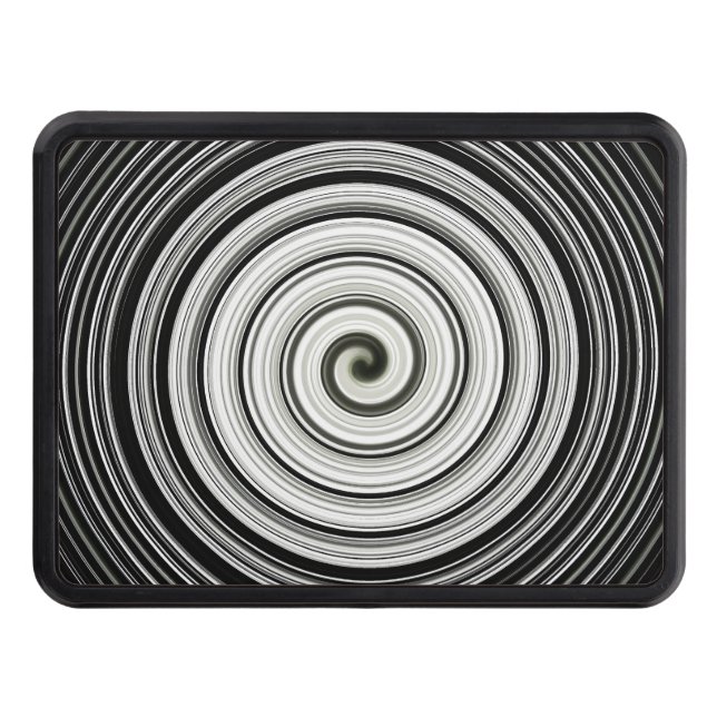 Black And White Spiral Hitch Cover (Front)