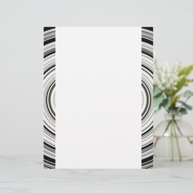 Black And White Spiral Letterhead (Standing Front)