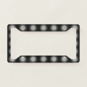 Black And White Spiral License Plate Frame