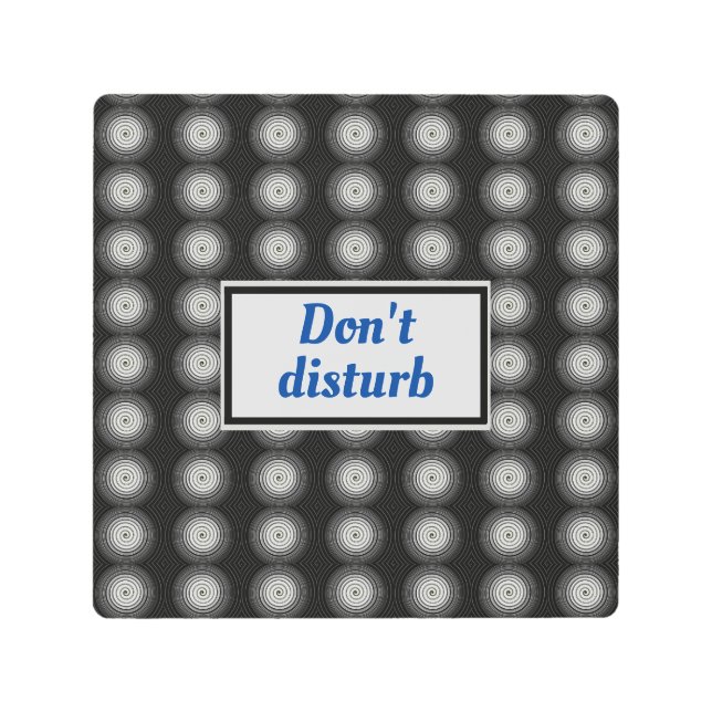 Black And White Spiral Metal Print (Front)