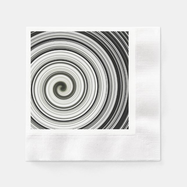 Black and white spiral napkins (Front)