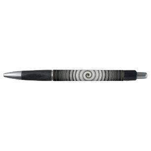 Black and white spiral pen