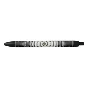 Black and white spiral pen