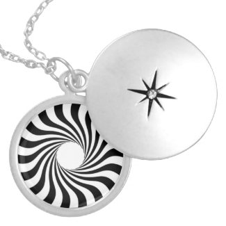 Black and white spiral print
