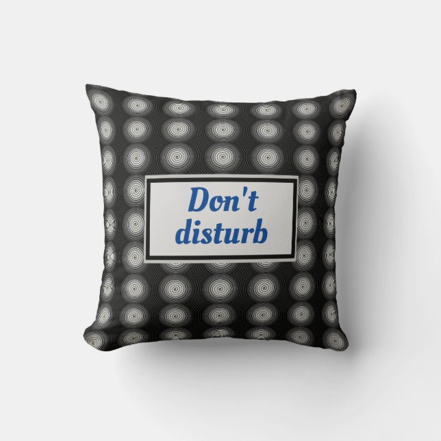 Black And White Spiral Throw Pillow (Front)
