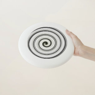 Black and white spiral Wham-O frisbee