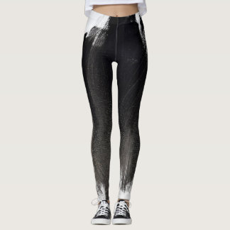 Black and White Splash Abstract Leggings