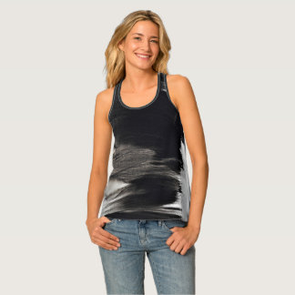 Black and White Splash Abstract Tank Top
