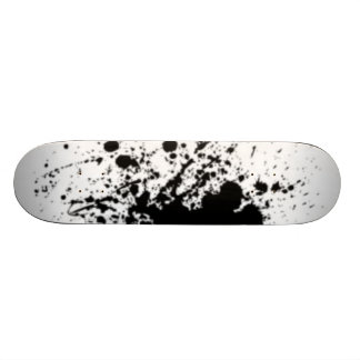 black and white splatter skate board