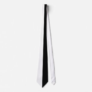 Black and White Split Color Tie
