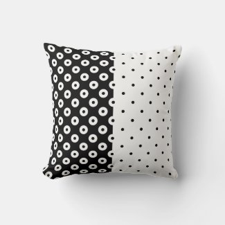 Black and White Split Polka-Dotted