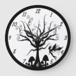 Black And White Spooky Fairy Clock at Zazzle