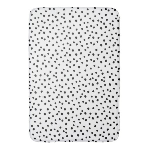 Black and White Spots Bath Mat Zazzle