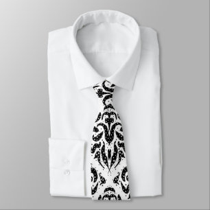 Black And White Spotted Wet Fish Abstract Art Neck Tie