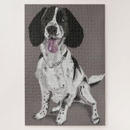 Black and White Springer Spaniel Jigsaw Puzzle