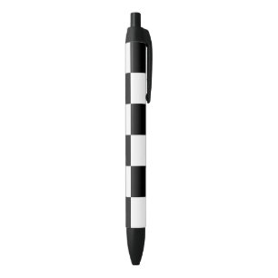 Black and white square tiles pattern pen