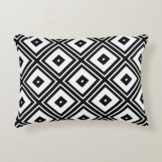 Black and White Squares Accent Pillow | Zazzle.com