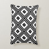Black and White Squares Accent Pillow (Back(Vertical))