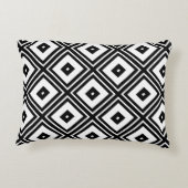 Black and White Squares Accent Pillow (Back)