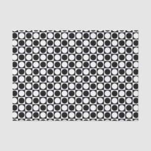 Black and White Squares and Polka Dots Tissue Paper