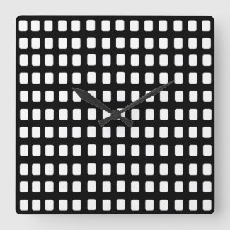 Black and White Squares Geometric Pattern