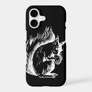 Black and White Squirrel Art iPhone 17 Case