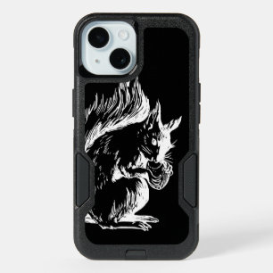 Black and White Squirrel Art iPhone 15 Case