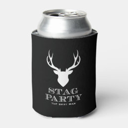 Black and White Stag Party Personalized Can Cooler