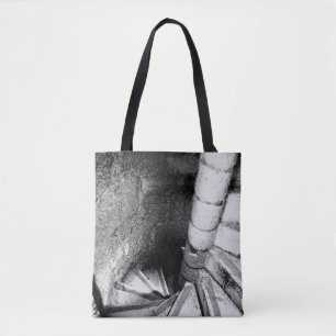 Black and White Staircase  Tote Bag