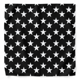 Black and White Star Pattern Bandana