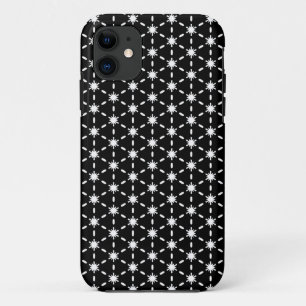 Black and White Star Pattern iPhone 11 Case