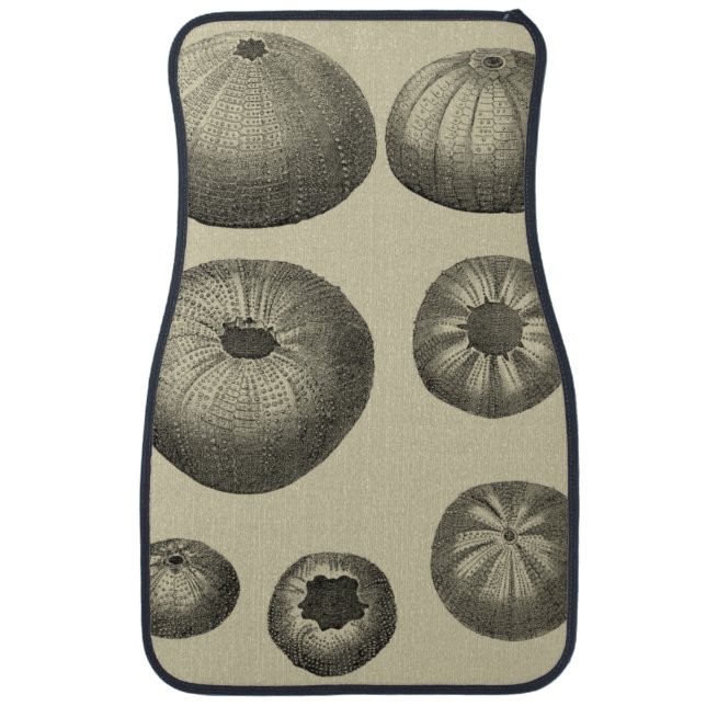 Black and White Starfish Car Floor Mat (Front)