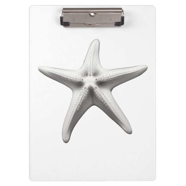 Black and White Starfish Clipboard (Front)