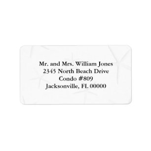 Black and White Starfish Custom Address Labels