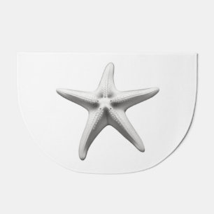 Black and White Starfish Doormat